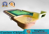 China Environmentally Friendly Casino Roleta Poker Table With Wooden Roulette Wheel factory