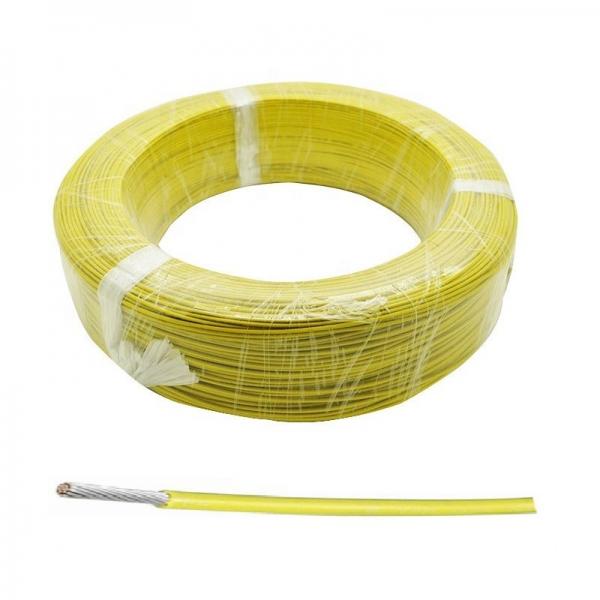 Quality Silver Plated 18 AWG high temperature Wire Fluorine Plastic Yellow Color for sale