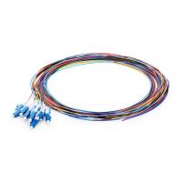 Quality Indoor FTTH Optical Unjacketed Color Coded Pigtail With Sc LC FC St MTRJ Connectors for sale