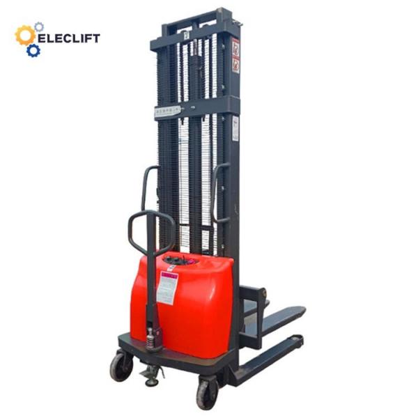 Quality 24V 120Ah Battery Operated Semi Electric Pallet Stacker Overall Width 800mm for sale