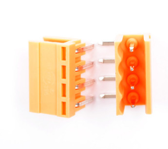 Quality RD HT3.96R 3.96 pitch 300V 10A plug in terminal type male pin type orange color for sale