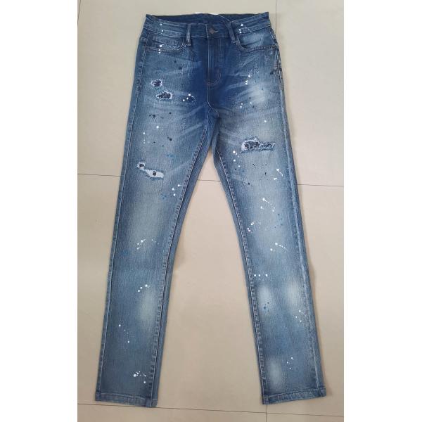 Quality Stretch Fashion Men Jeans Denim Pants Full Length Trend Casual Jeans 1884 for sale