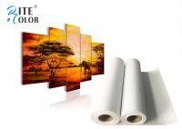 China Super White Eco Solvent Media , 380gsm Digital Printing Matte Cotton Canvas For Roland factory