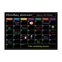 China Printable Magnetic Calendar Planner Black Magnetic Fridge Monthly Planner Calendar factory