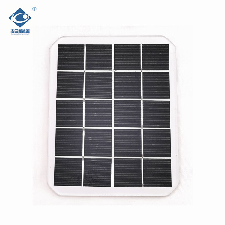 China 5V 1.5W high quality new standard solar panel ZW-2.5W-5V Mini Glass Laminated factory