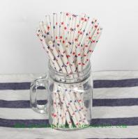 China Five Pointed Star Pattern Colored Paper Straws For Cold Drink , Eco Friendly factory