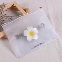 China Custom Logo  Frosted Matte Pvc zipper Bags Clear Pouch Cosmetic Clothing Packaging factory