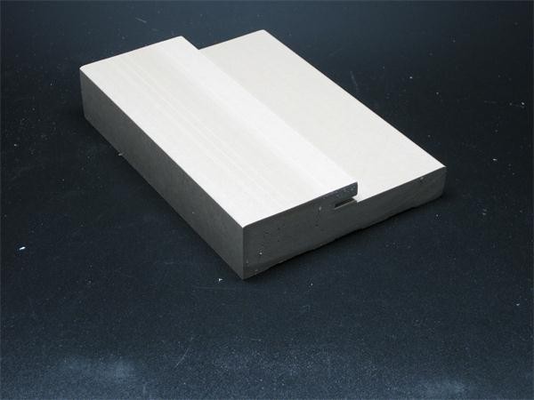 Quality Water Proof Wood Grain Texture WPC Composite Profiles Door Jamb / PVC Door Frame for sale
