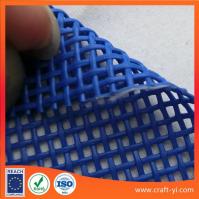 China textilene waterproof mesh fabric in blue color 1X1 wire woven style factory