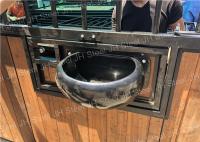 China Black Powder Coated Metal Horse Stall Gates , Portable Stall Panels factory