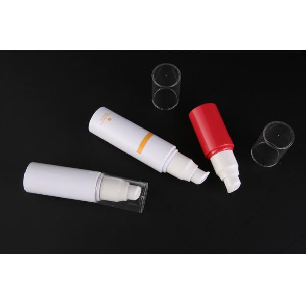 Quality PET Cylindrical Cosmetic Pump Bottle with External spring pump for sale