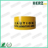 Quality PVC / PE Material ESD Warning Tape / ESD Caution Tape Yellow Color With Black for sale