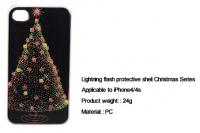 China Christmas series lightning flashing protection shell case for iphone4 / 4s factory