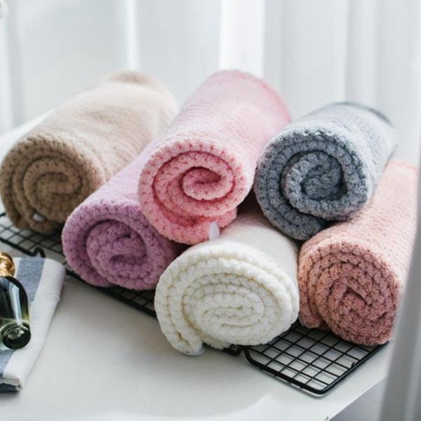 Quality Custom Label Curly Hair Microfiber Turban Towel Wrap purple gray for sale