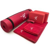 China 6 In 1 Non Slip Yoga Mat Set NBR Thick Non Slip Yoga Mat Towels Yoga Strap factory