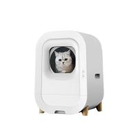 China Electric Plastik Cleaning Cat Sifting Litter Box with Enclosed Tray and 260L Capacity factory