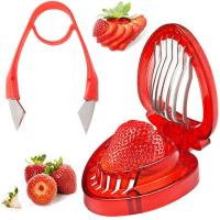China Ergonomic Strawberry Stem Remover Tool , Commercial Strawberry Slicer factory