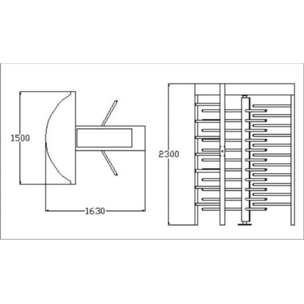 Quality LED Display Full Height Turnstile Security Ent for sale