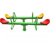 China Seesaw Plastic Seat Preschool Play Equipment Outdoor Galvanized Steel for sale