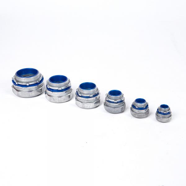 Quality Straight Liquid Tight Flexible Metal Conduit Connector With Blue Gasket for sale