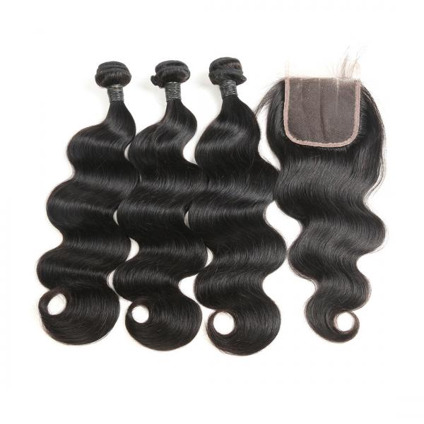Quality 3 Bundles Brazilian Remy Virgin Hair Extensions Body Wave Customized Length for sale