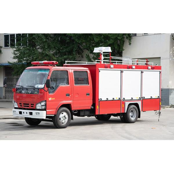 Quality ISUZU Small Rescue Fire Truck with Telescopic Light and Rescue Tools for sale