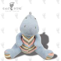 Quality Child Friendly Soft Plush Toy Stuffed Grey Dinosaur Plush 28 X 32cm for sale