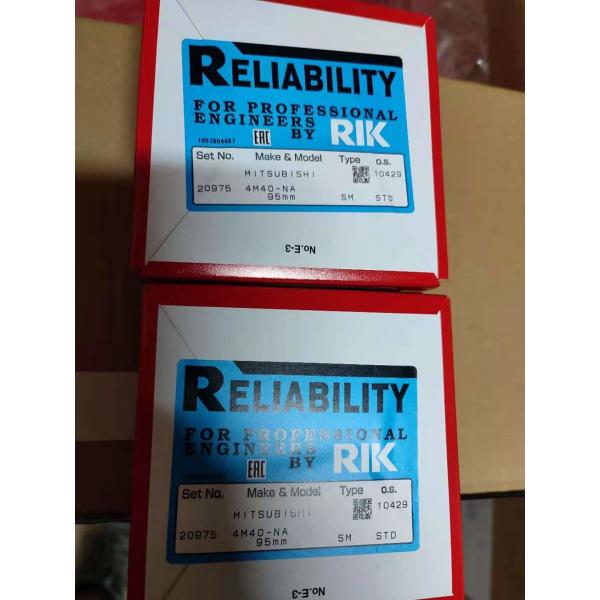 Quality 4m40 RIK Piston Rings Me202342 Me202380 For Excavator Japan Rik 20975 20661 for sale