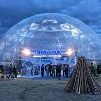 China Clear Geodesic Dome Tent With Luxury And Popular Light Show For Celebration factory
