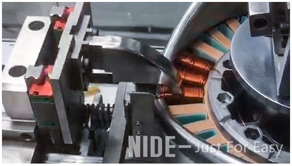 wheel motor stator winding machine