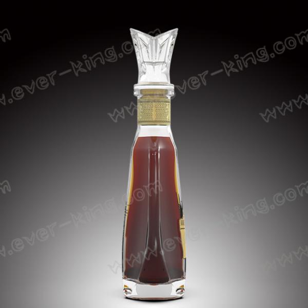 Quality ISO9001 2015 Transparent Oval Cognac Glass Bottle for sale
