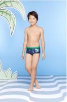 China Boys` Navy Blue And Green Octopus Print Swim Trunks - Polvo factory