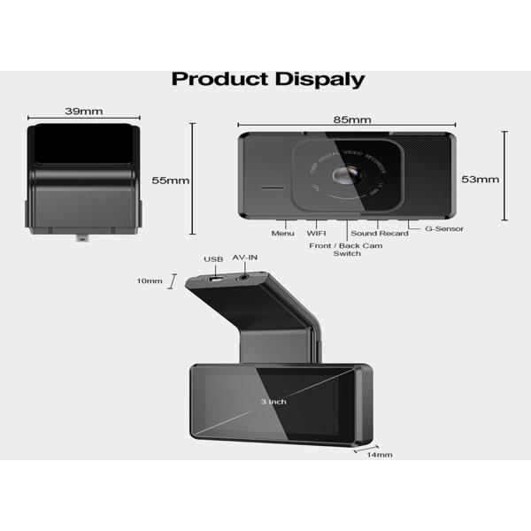 Quality 3Inch RGB USB Car Camcorder FHD 1080P IPS Screen Auto DVR Dashcam for sale