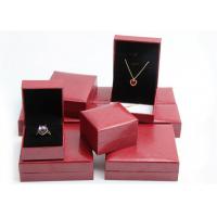 China Pink Ring Jewelry Box Case , Rectangle Jewelry Storage Box  Eco - Friendly factory