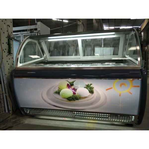 Quality Multifunctional Ice Cream Showcase For Dessert Shop for sale