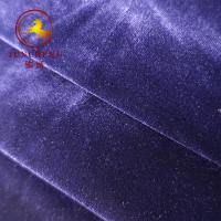 China purple 4 Way Stretch Polyester Spandex Korean Velvet Fabric factory
