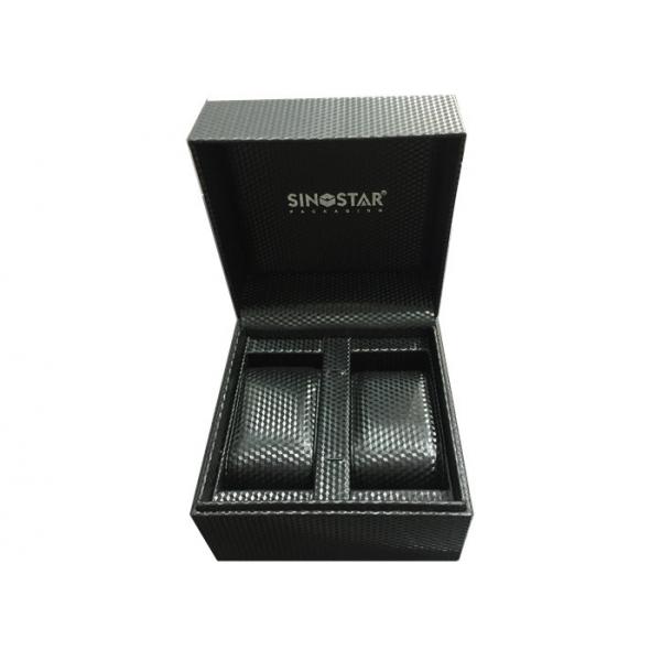 Quality Custom Made Fashion Double Watch Box Hot Stamping Logo Recyclable For Men for sale