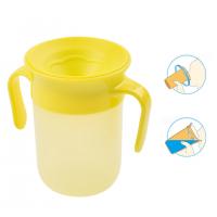 China 200ml Yellow Kids Silicone Cup Sippy Cup 8 Month Old Baby factory