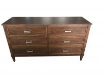 China Walnut wood veneer MDF wooden 6-drawer dresser.console cabinet,hotel bedroom furniture,hospitality casegoods factory