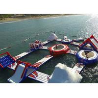 China Popular Floating Inflatable Island , Aquatic Inflatable Water Park Equipment For Adult factory
