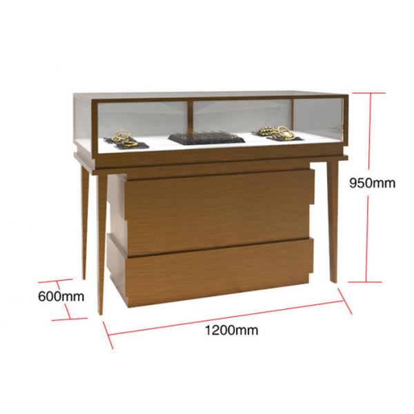 Quality Veneer MDF Glass Display Cabinets , Jewelry Watches Retail Shop Display for sale