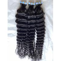 China Top Sell 100%unprocessed Filipino hair DEEP WAVE 11A 12A  bule tape skin weft PU virgin human hair extension factory