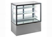 China Flat Glass Mirror Staineless Steel Refrigerated Bakery Display Case 600Liter factory