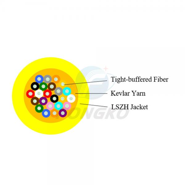 Quality 24F G652D Indoor Distribution Fiber Optic Cable PVC Jacket For CCTV 24 CORE for sale