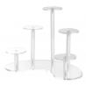China Fashion Design Acrylic Display Fixtures 5 Pedestal Acrylic Product Display Stand factory