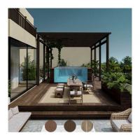 China Custom Outdoor Living Solution Prefab Wooden Villa with Acrylic Swimming Pool in India factory
