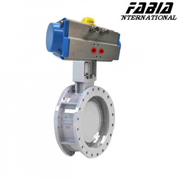 Quality 6 Inch 10 Inch Flanged Pneumatic Butterfly Valve Stainless Steel for sale