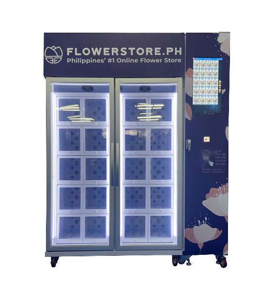 China Micron Commercial 24/7 Self Service Cooling Fresh Bouquet Flower Vending Machine With Nayax Card Reader factory