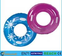 China PVC Vinyl 30 Inch Inflatable Swim Ring Recreation Lively Printed UV Protection factory