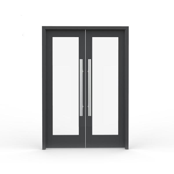 Quality Reflective Double Glass Aluminium Swing Door Aluminium Spring Doors for Hotel Lobby for sale